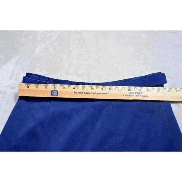 Vintage Koret Blue A line Midi Skirt with Belt size 14 - Picture 6 of 13